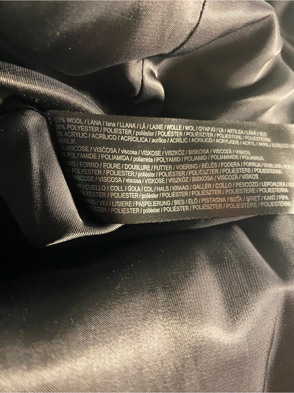 Mango Black Double-Breasted Wool Blend Trench Coat - Picture 8 of 9